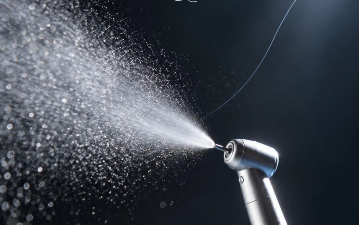 Dental handpiece with water spray